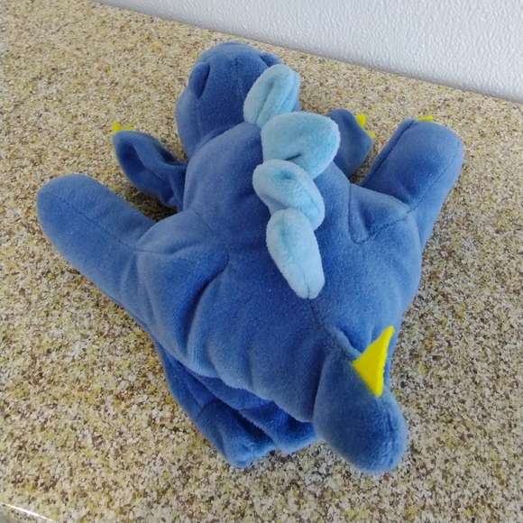 ∆VTG Plush Creations Inc Blue Dinosaur Hand Puppet Full Body Glove - Picture 5 of 16